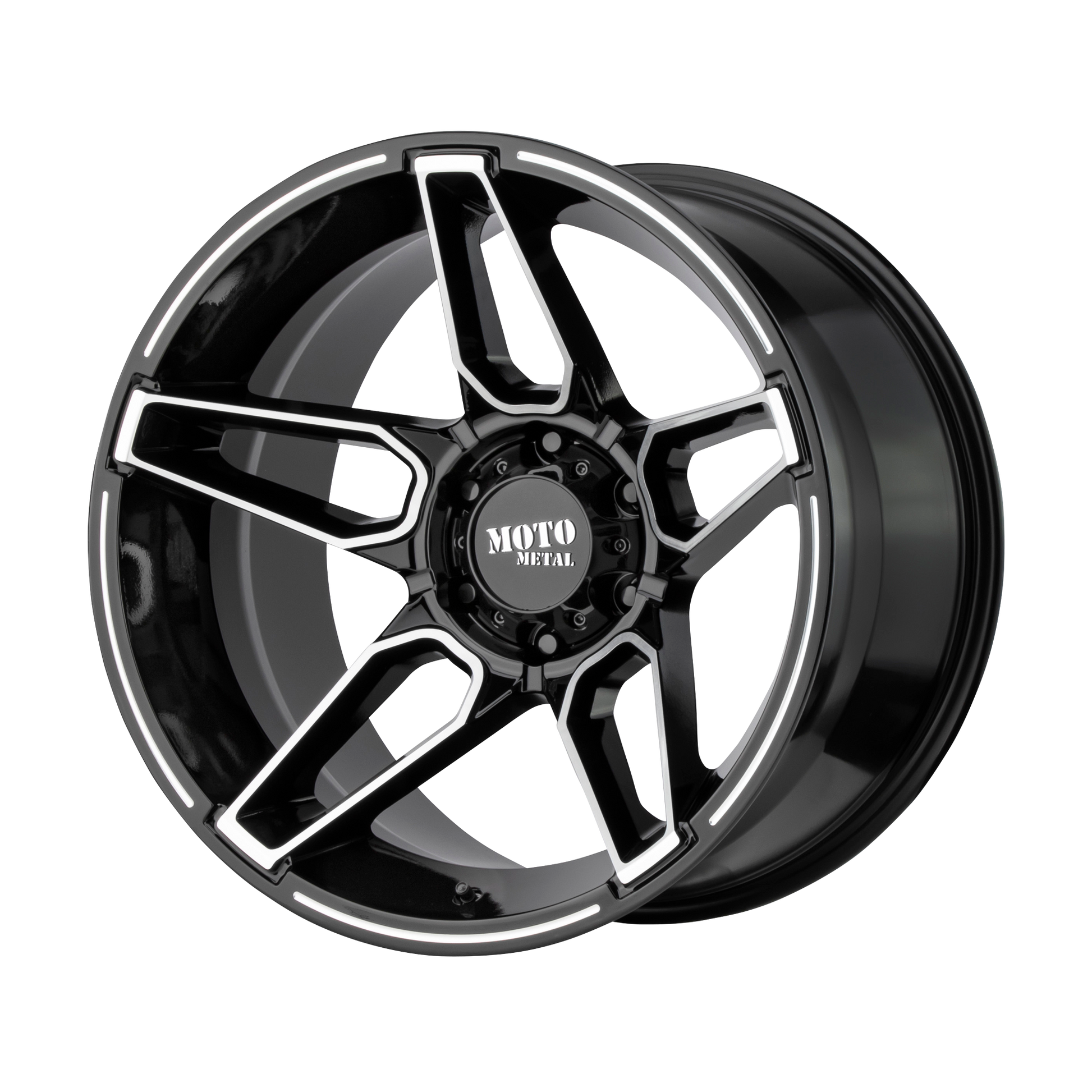 Moto Metal MO994 FANG 20x9 0 5x127/5x5.0 Gloss Black Machined
