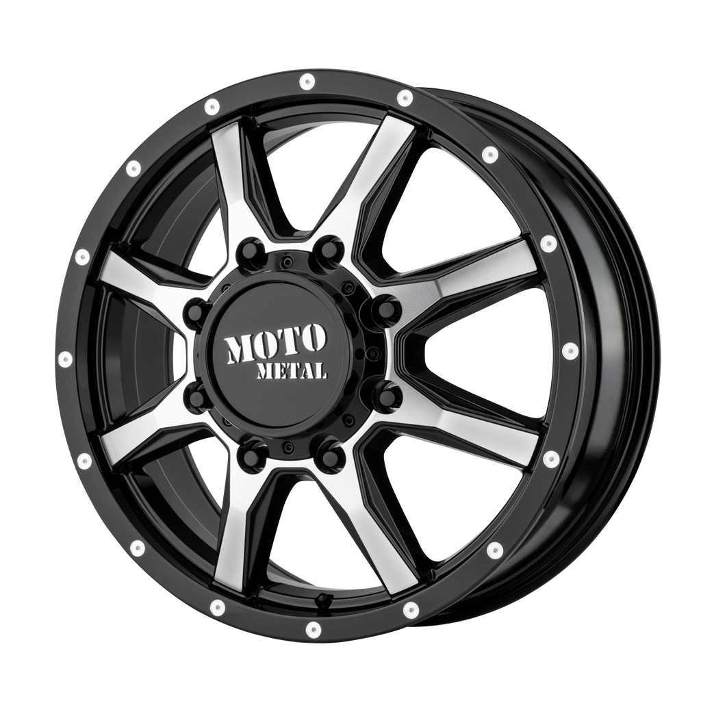 Moto Metal MO995 20x8.25 127 8x200/8x7.9 Gloss Black Machined - Front