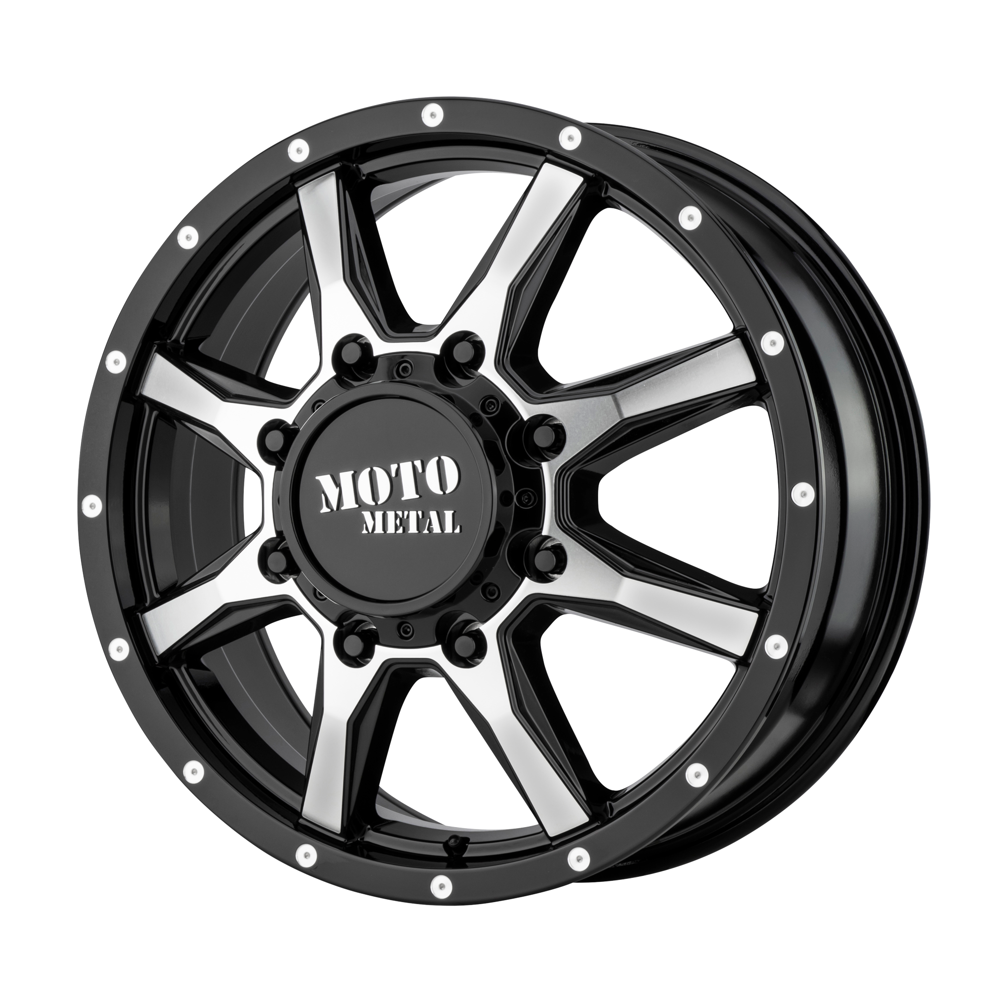 Moto Metal MO995 17x6.5 111 8x210/8x210 Gloss Black Machined - Front