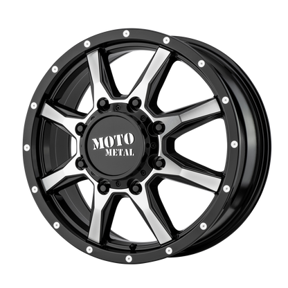 Moto Metal MO995 20X8.25 127 8X165.1 GLOSS BLACK MACHINED - FRONT