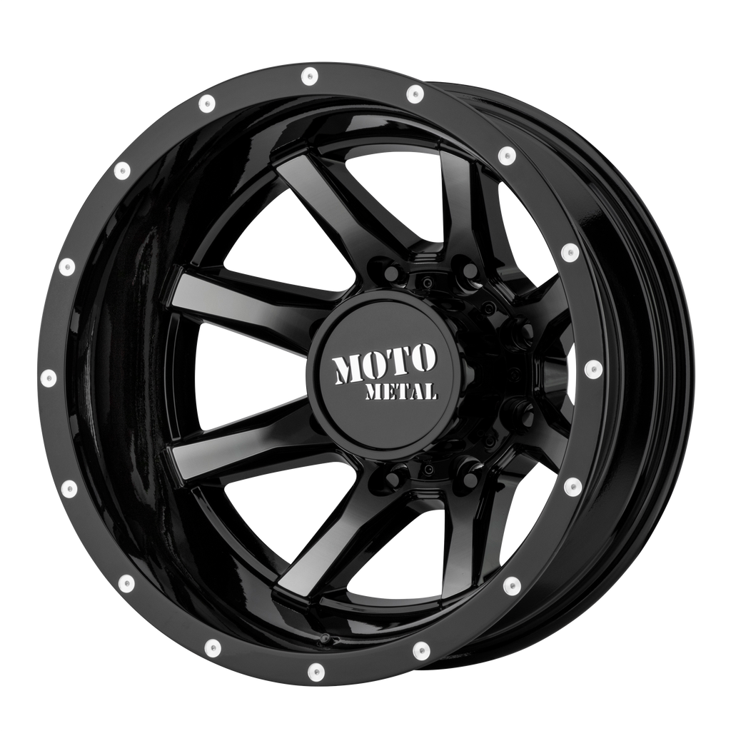 Moto Metal MO995 17x6.5 -140 8x210/8x8.3 Gloss Black Machined - Rear