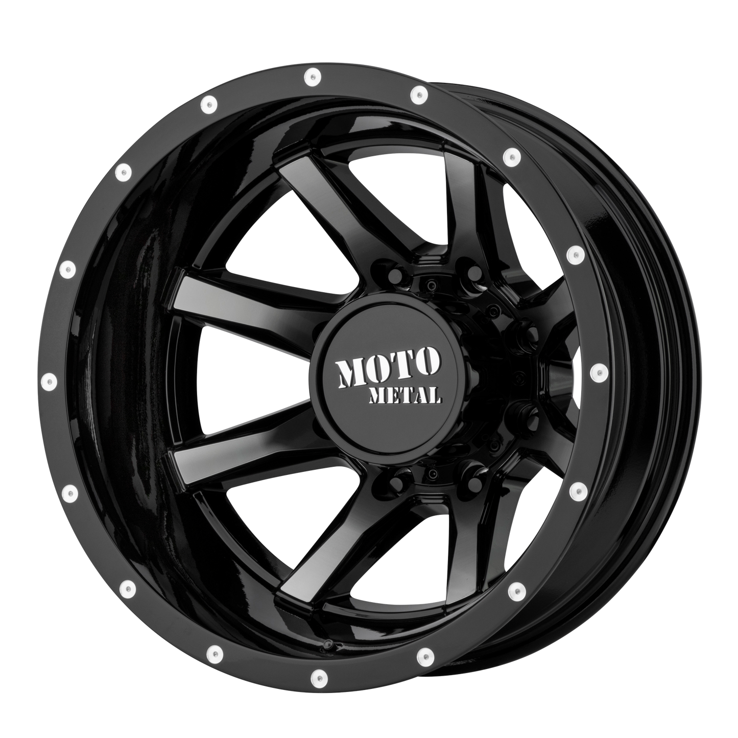 Moto Metal MO995 20x8.25 -198 8x200/8x7.9 Gloss Black Machined - Rear