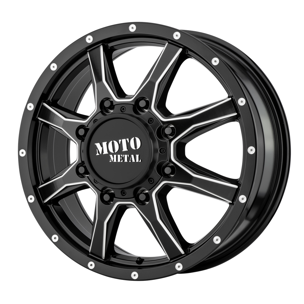Moto Metal MO995 20x8.25 127 8x165.1/8x6.5 Satin Black Milled - Front