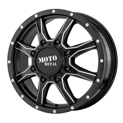 Moto Metal MO995 20X8.25 127 8X165.1 SATIN BLACK MILLED - FRONT