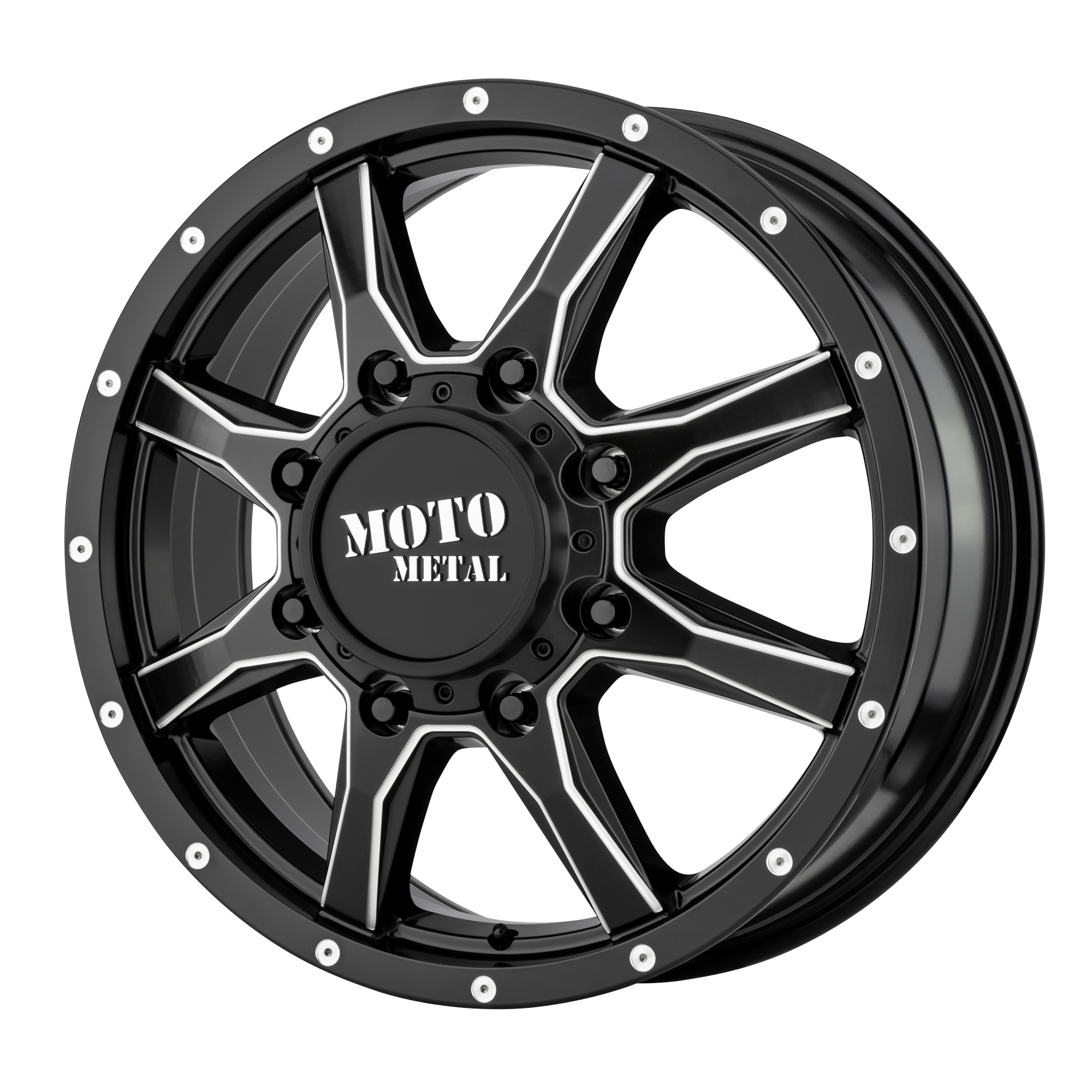 Moto Metal MO995 20X8.25 127 8X165.1 SATIN BLACK MILLED - FRONT