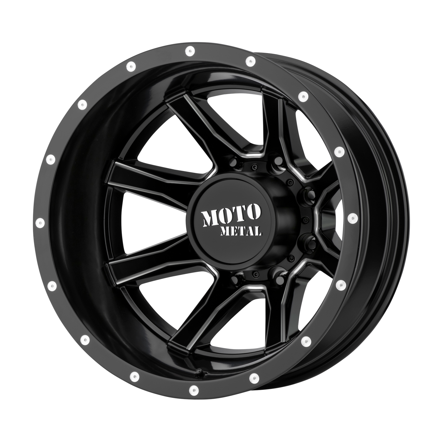 Moto Metal MO995 20X8.25 -198 8X165.1 SATIN BLACK MILLED - REAR