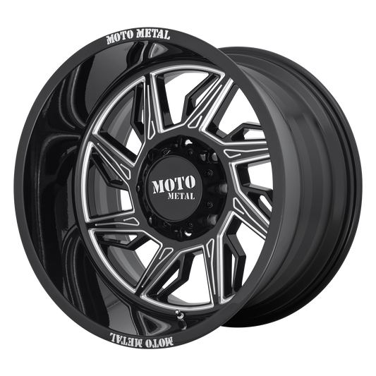Moto Metal MO997 HURRICANE 22x12 -44 8x170/8x6.7 Gloss Black Milled - Left Directional