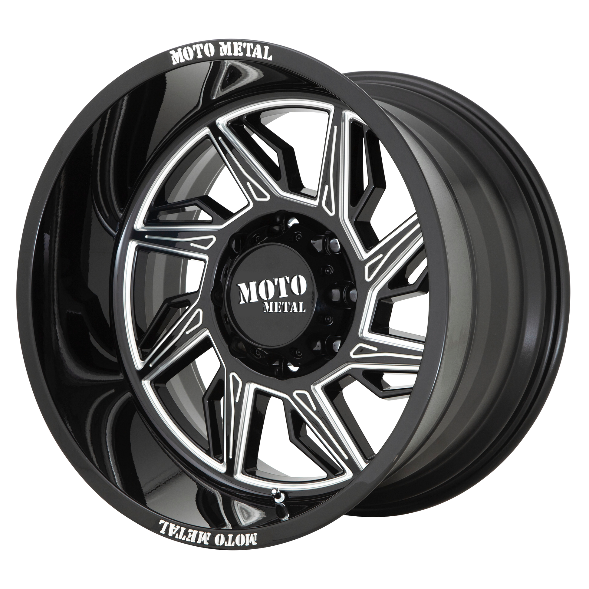 Moto Metal MO997 HURRICANE 20x10 -18 6x135/6X5.3 Gloss Black Milled - Right Directional