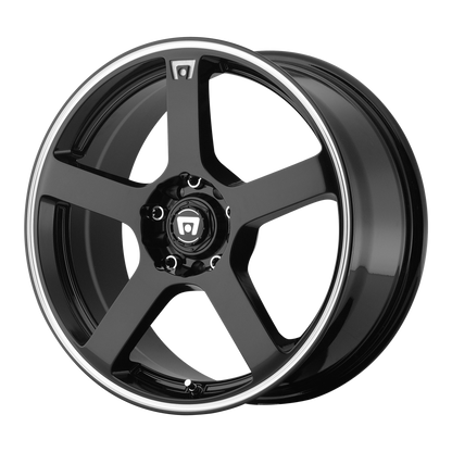 Motegi MR116 FS5 17X7 40 5X100/5X114.3 GLOSS BLACK MACHINED FLANGE