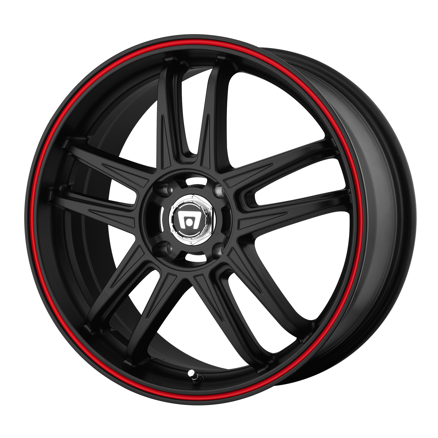 Motegi MR117 18X7.5 45 5X114.3/5X4.5 Matte Black With Red Racing Stripe