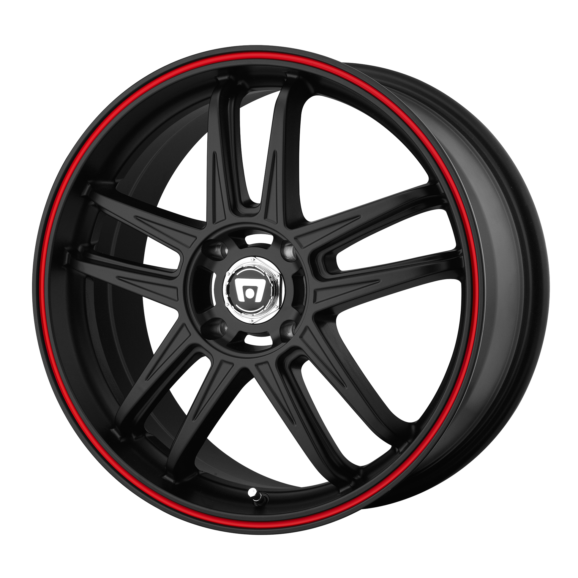Motegi MR117 18X7.5 45 5X114.3/5X4.5 Matte Black With Red Racing Stripe