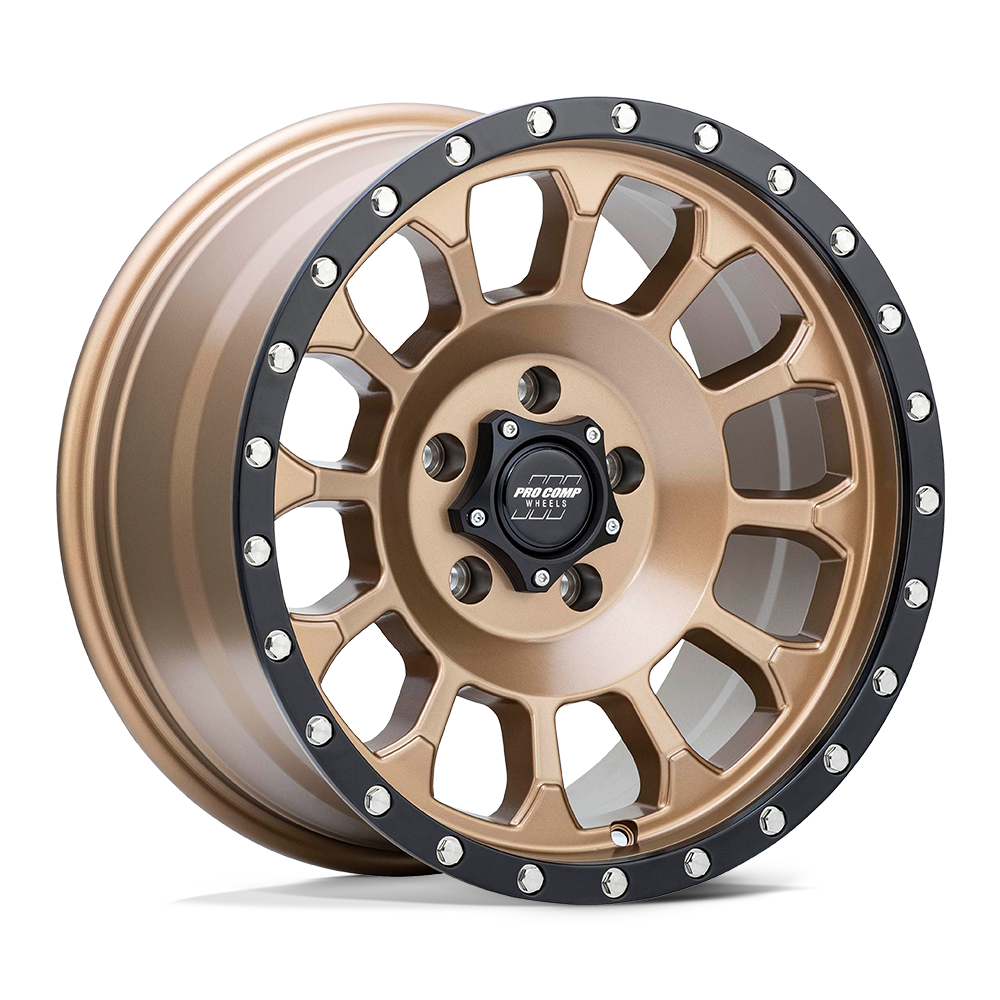 PRO COMP PA34 ROCKWELL 17X8 0 5X127 MATTE BRONZE WITH BLACK LIP