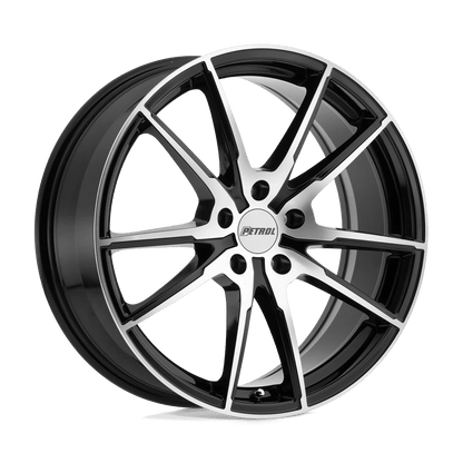 Petrol P0A 17X8 35 5X120/5X4.72 GLOSS BLACK W/ MACHINED CUT FACE
