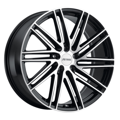 Petrol P1C 18X8 35 5X120/5X4.72 GLOSS BLACK W/ MACHINED FACE