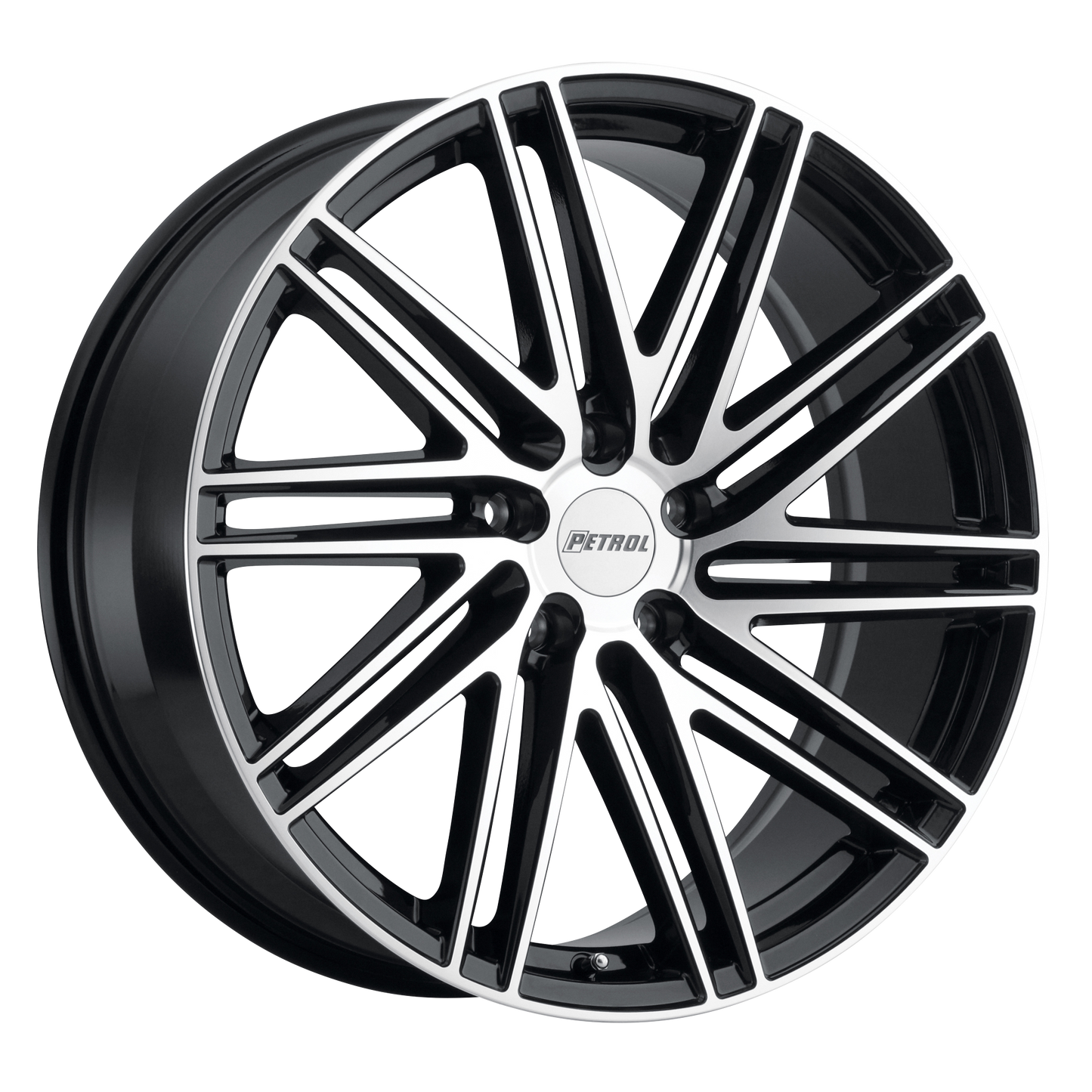 Petrol P1C 17X8 40 5X114.3/5X4.5 GLOSS BLACK W/ MACHINED FACE