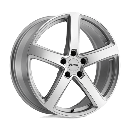 Petrol P2A 18X8 40 5X108/5X4.25 SILVER W/ MACHINED CUT FACE