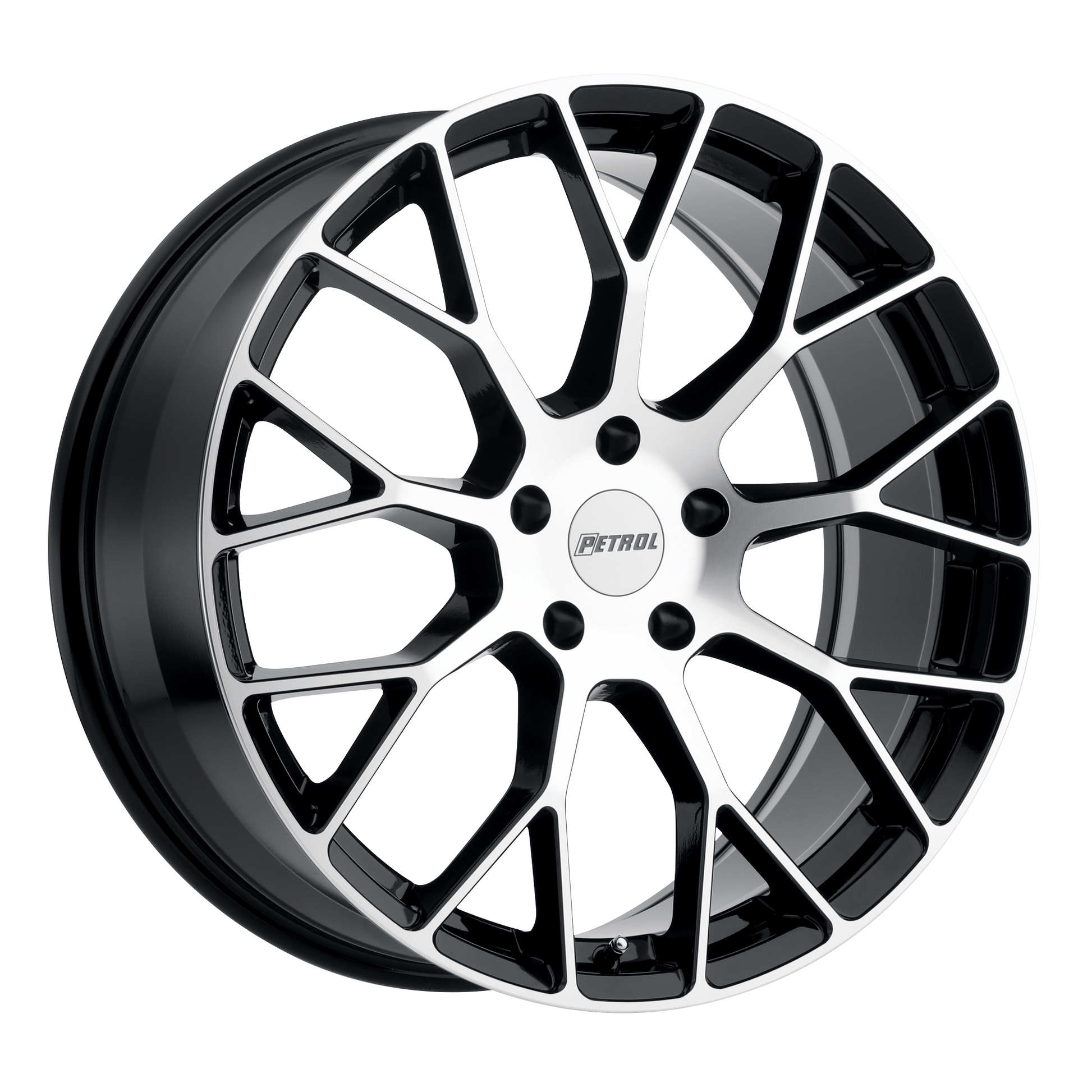 Petrol P2B 17X8 35 5X120/5X4.72 GLOSS BLACK W/ MACHINED FACE