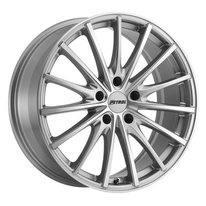 Petrol P3A 18X8 32 5X112/5X112 SILVER W/ MACHINED CUT FACE