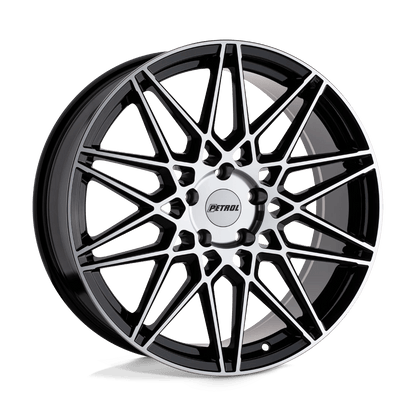 Petrol P3C 17X8 40 5X105/5X105 GLOSS BLACK W/ MACHINED FACE