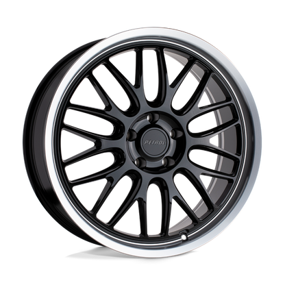 Petrol P4C 18X8 40 5X115/5X115 GLOSS BLACK W/ MACHINED CUT LIP