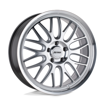 Petrol P4C 17X8 40 5X108/5X4.25 SILVER W/ MACHINED FACE & LIP