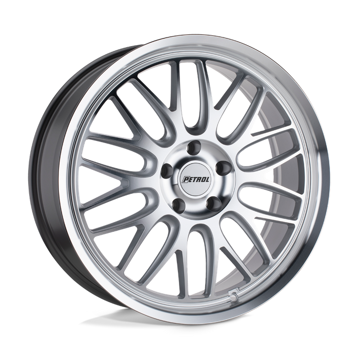 Petrol P4C 17X8 40 5X112/5X112 SILVER W/ MACHINED FACE & LIP