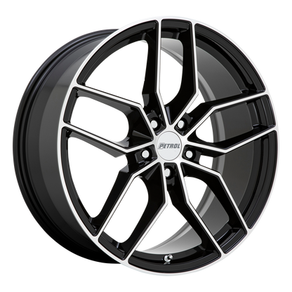 Petrol P5C 17X8 40 5X105/5X105 GLOSS BLACK W/ MACHINED FACE