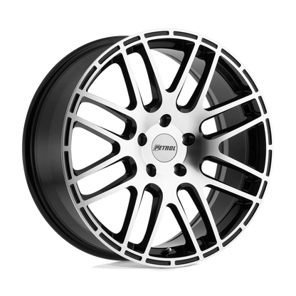Petrol P6A 18X8 35 5X100/5X100 GLOSS BLACK W/ MACHINED CUT FACE