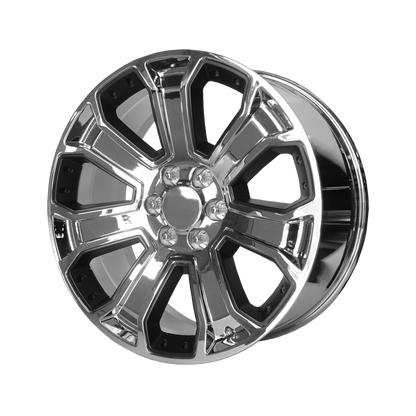 PERFORMANCE REPLICAS PR113 20X9 24 6X139.7/6X5.5 Chrome With Matte Black Accents