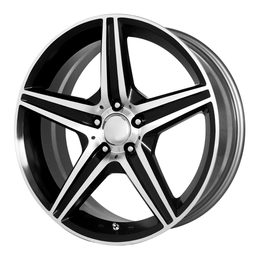 PERFORMANCE REPLICAS PR115 19X9.5 38 5X112/5X112 Gloss Black/Machined Spokes And Lip