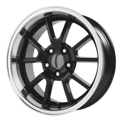 Performance Replicas PR118 18X10 22 5X114.3 GLOSS BLACK/MACHINED LIP