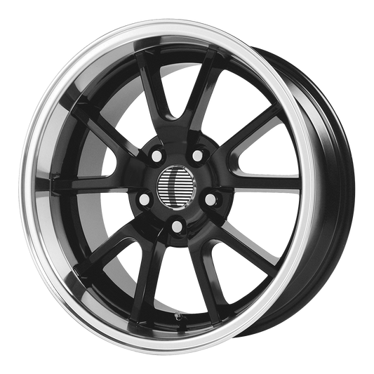 Performance Replicas PR118 18X10 22 5X114.3 GLOSS BLACK/MACHINED LIP