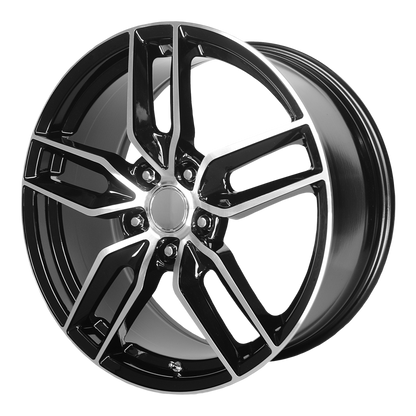 PERFORMANCE REPLICAS PR160 19X10 56 5X120.65/5X4.75 Gloss Black with Machined Spokes