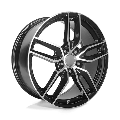 PERFORMANCE REPLICAS PR160 19X10 56 5X120.65/5X4.75 Gloss Black with Machined Spokes