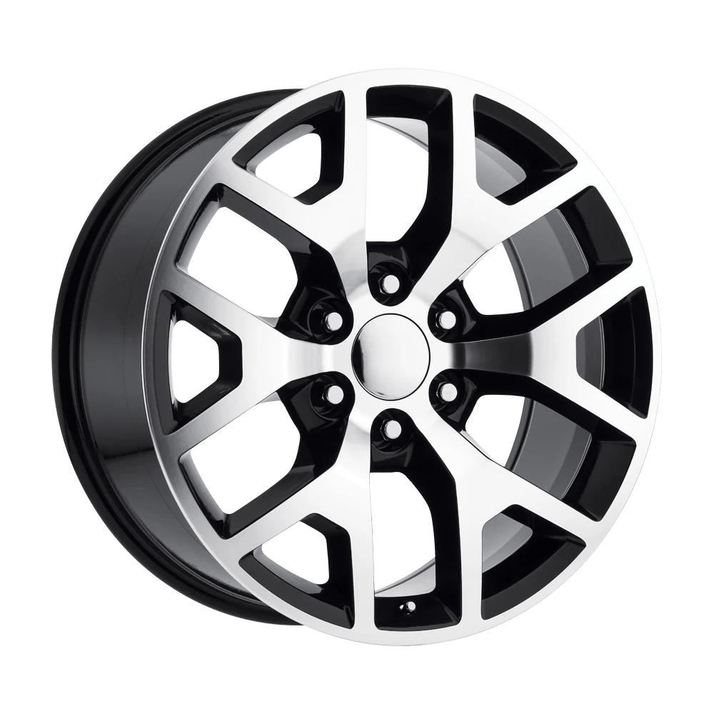 PERFORMANCE REPLICAS PR169 22X9 28 6X139.7/6X5.5 Gloss Black with Machined Spokes