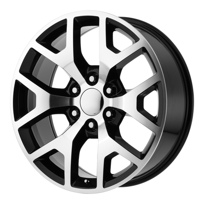 PERFORMANCE REPLICAS PR169 22X9 28 6X139.7/6X5.5 Gloss Black with Machined Spokes