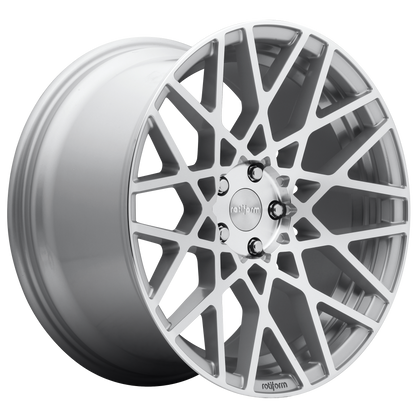 Rotiform 1PC R110 BLQ 18X8.5 45 5X112 GLOSS SILVER MACHINED