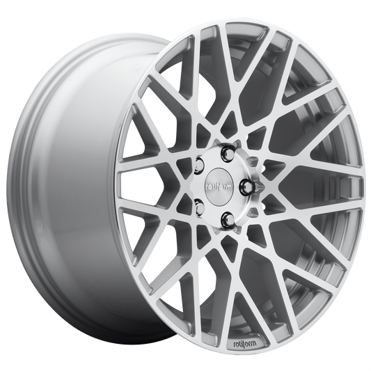 Rotiform 1PC R110 BLQ 18X8.5 35 5X112 GLOSS SILVER MACHINED