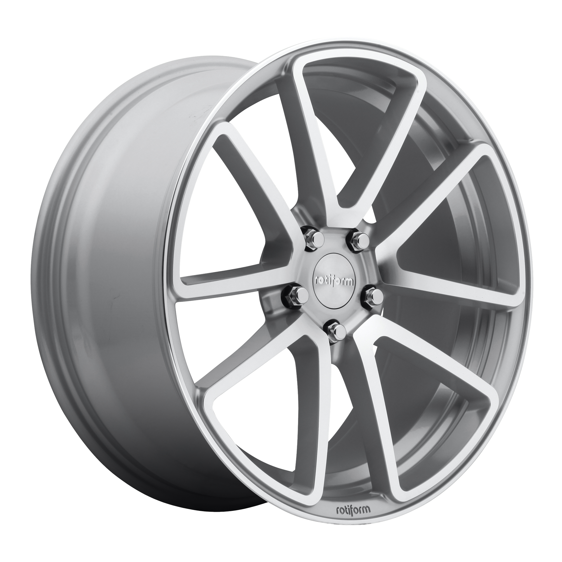 Rotiform 1PC R120 SPF 19X8.5 45 5X112 GLOSS SILVER MACHINED