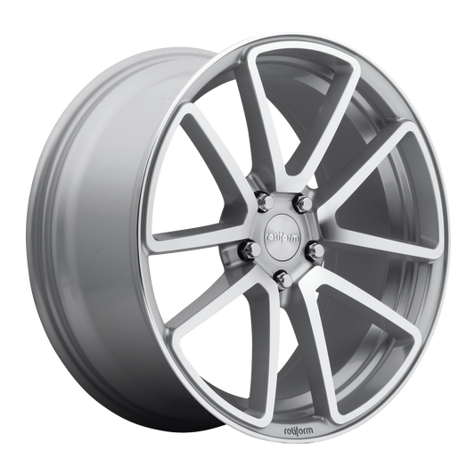 Rotiform 1PC R120 SPF 19X8.5 45 5X112 GLOSS SILVER MACHINED