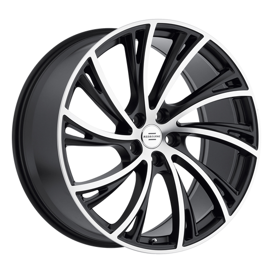 RedBourne NOBLE 20X9.5 32 5X120/5X4.72 MATTE BLACK W/ MATTE MACHINED FACE