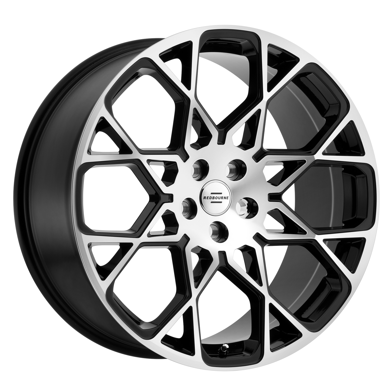 RedBourne MERIDIAN 20X9.5 32 5X120/5X4.72 GLOSS BLACK W/ MIRROR CUT FACE