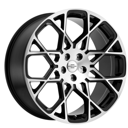 RedBourne MERIDIAN 20X9.5 32 5X120/5X4.72 GLOSS BLACK W/ MIRROR CUT FACE
