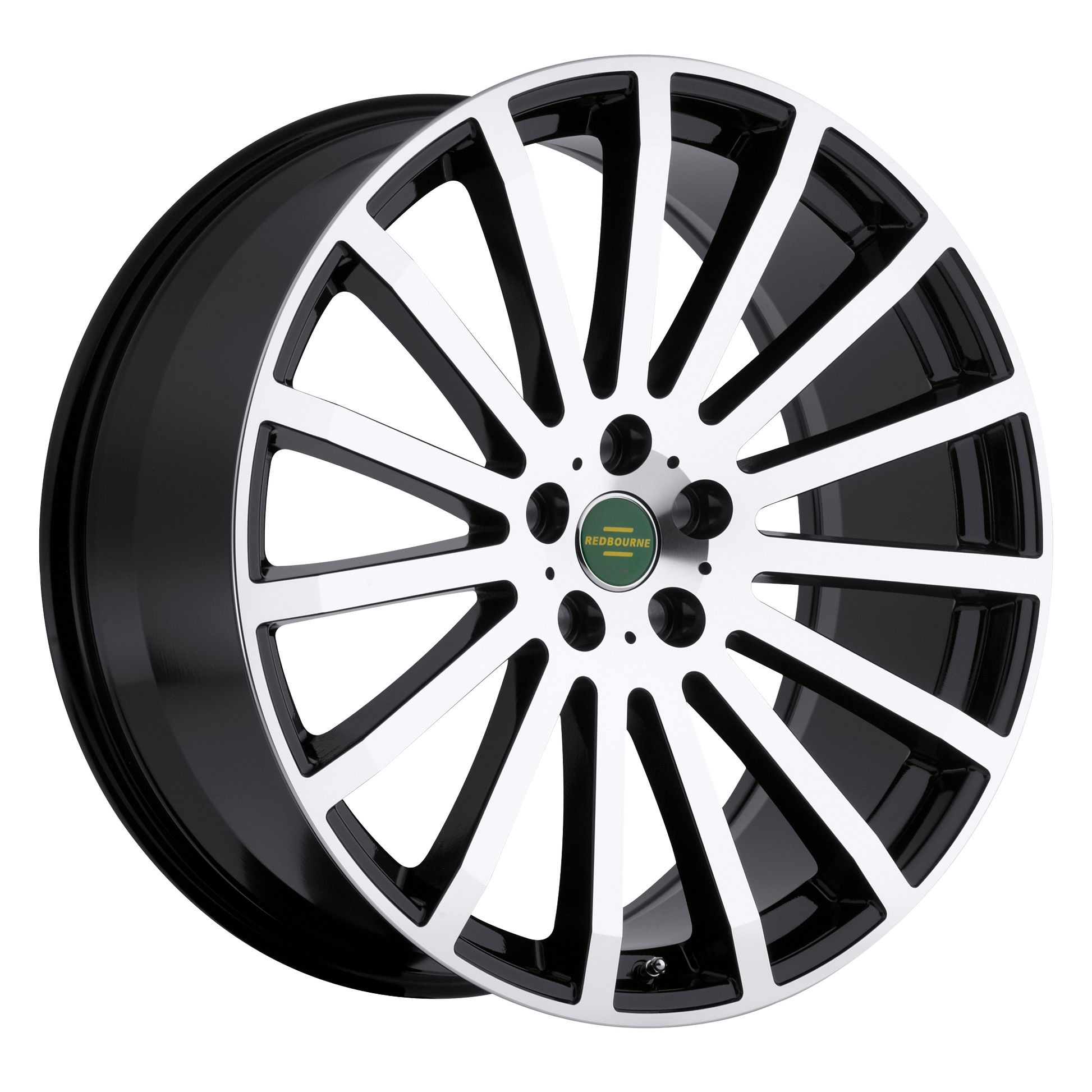 RedBourne DOMINUS 20X9.5 32 5X120/5X4.72 GLOSS BLACK W/ MIRROR CUT FACE