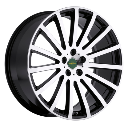 RedBourne DOMINUS 20X9.5 32 5X120/5X4.72 GLOSS BLACK W/ MIRROR CUT FACE