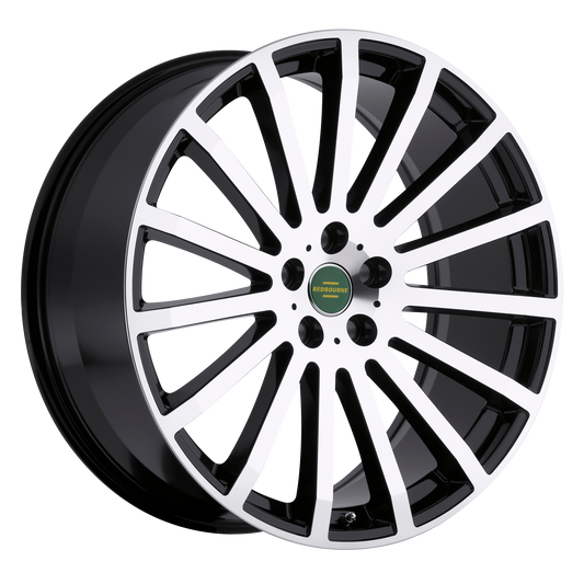 RedBourne DOMINUS 20X9.5 32 5X120/5X4.72 GLOSS BLACK W/ MIRROR CUT FACE