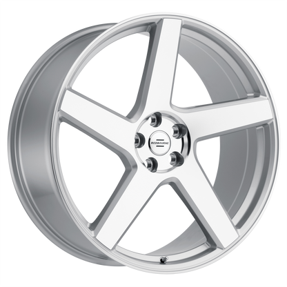 RedBourne MAYFAIR 22X10 35 5X120/5X4.72 SILVER W/ MIRROR CUT FACE