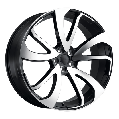 RedBourne VINCENT 22X10.5 32 5X120/5X4.72 GLOSS BLACK W/ MIRROR CUT FACE - DIRECTIONAL
