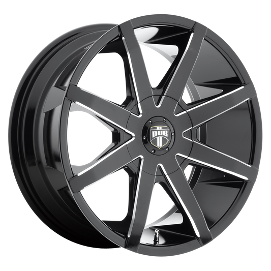 DUB 1PC S109 PUSH 20x8.5 25 6x135/6x139.7/6x135/5.5 GLOSS BLACK MILLED