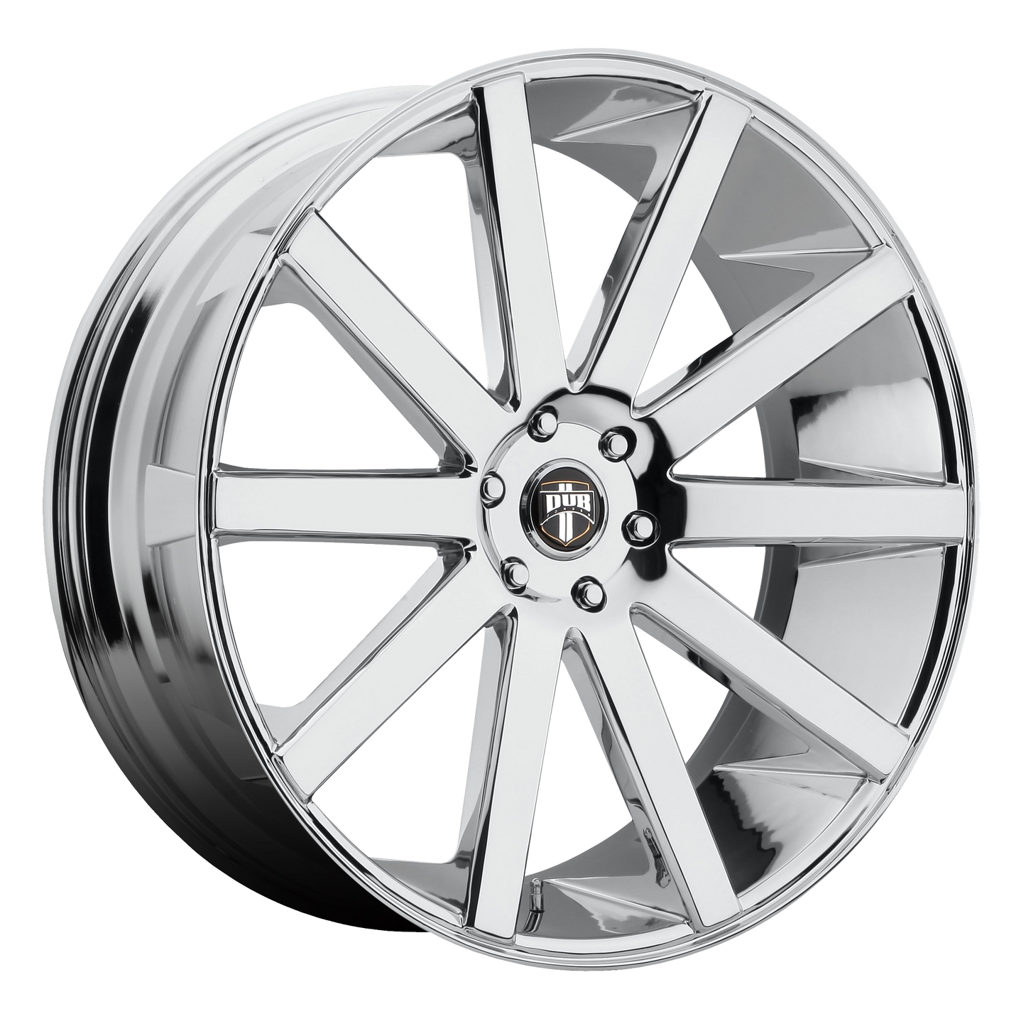 DUB 1PC S120 SHOT CALLA 22x9.5 20 6x139.7/6x5.5 CHROME PLATED